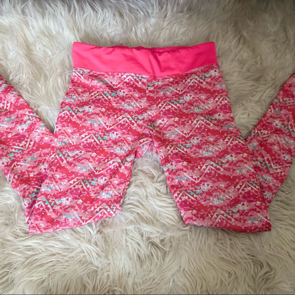 Pink colored leggings